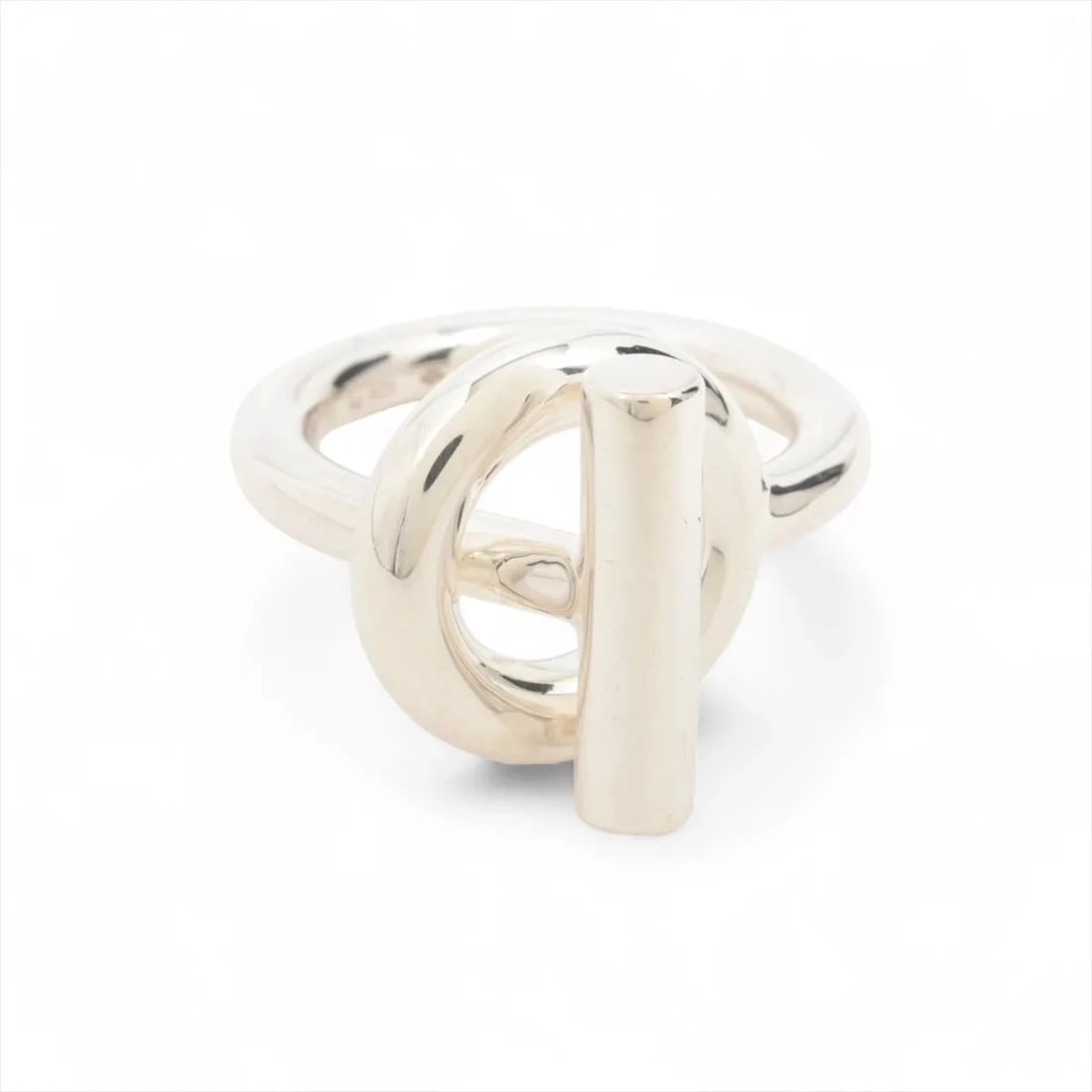 HERMÈS ECHAPPEE RING 925 SILVER: Hermès Echappee Ring 925 Silver Brand: Hermès Type: Ring Material: 925 Silver Color: Silver Size: 4.75 - 5 US Accessories: None Accessories Notice: When purchasing pre-owned goods, please
