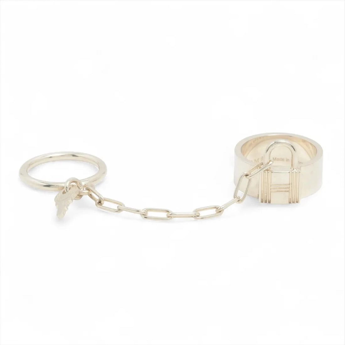 HERMÈS ALPHA KELLY RING 925 SILVER: Hermès Alpha Kelly Ring 925 Silver Brand: Hermès Type: Ring Material: 925 Silver Color: Silver Size: 6.25 - 6.5 US Accessories: None Accessories Notice: When purchasing pre-owned goods,