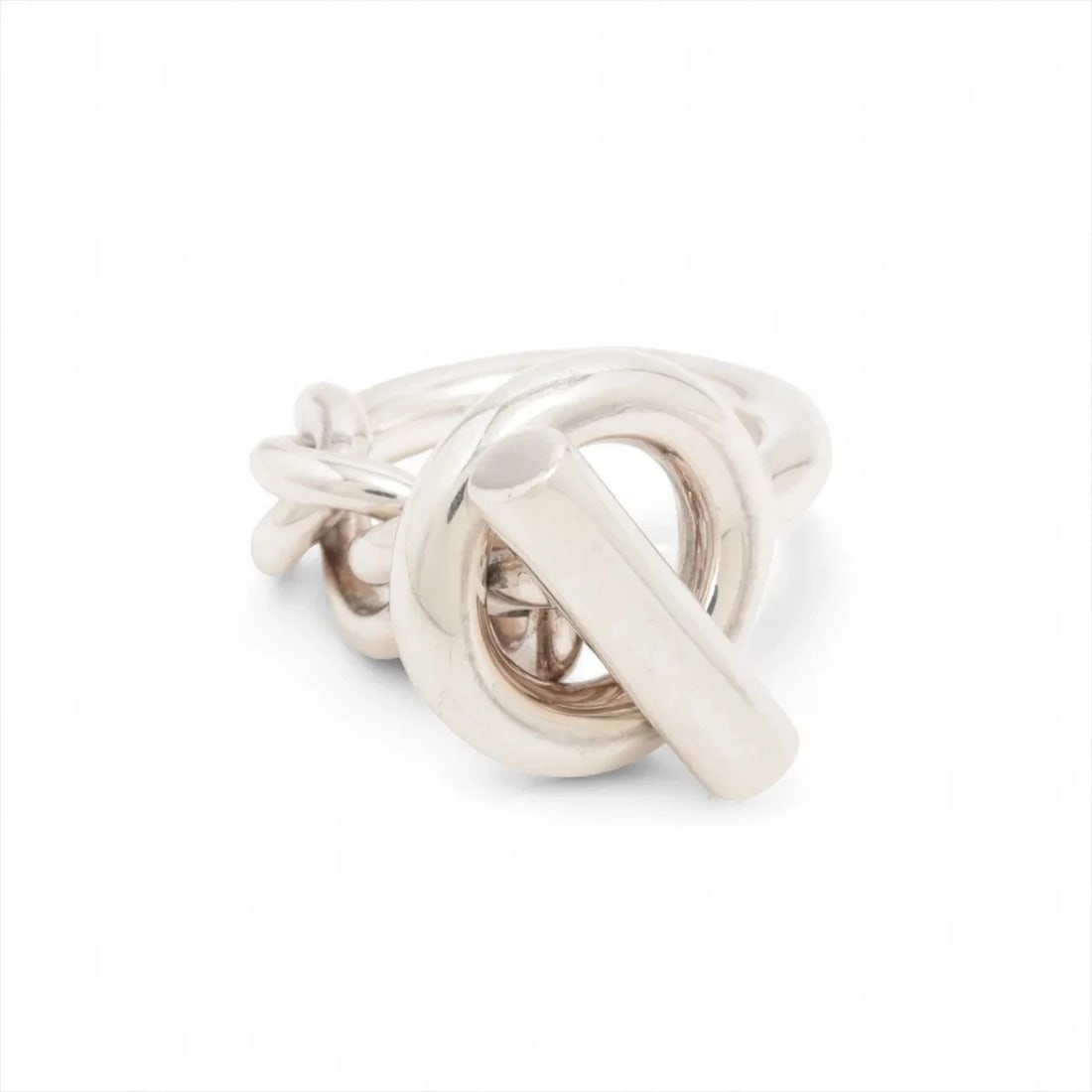 HERMÈS CROISET RING SILVER: Hermès Croiset Ring Silver Brand: Hermès Type: Ring Material: 925 Silver Color: Silver Size: 4.5 US Accessories: None Accessories Notice: When purchasing pre-owned goods, please refer to