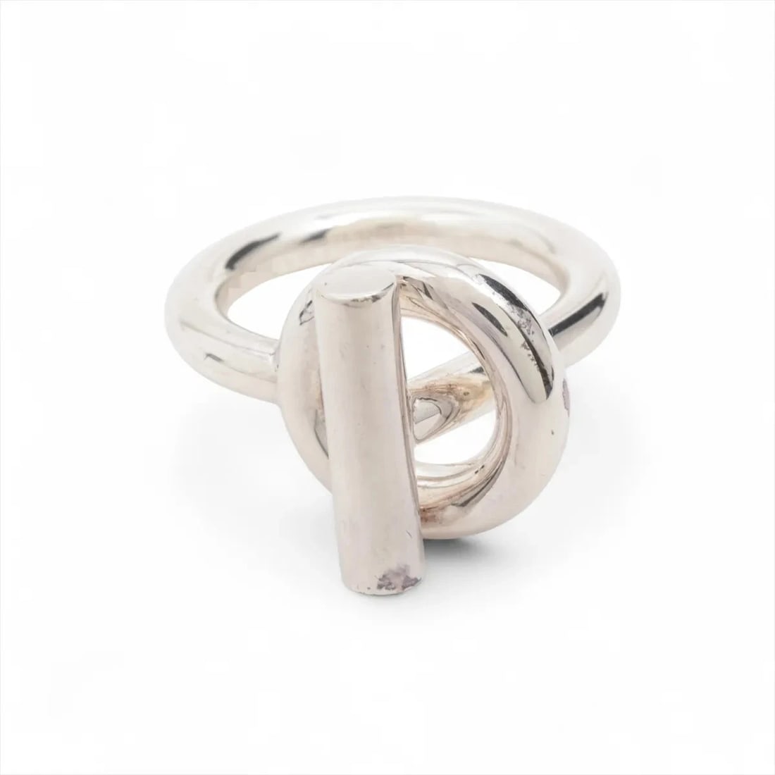 HERMÈS ECHAPÉ PM RING 925: Hermès Echapé PM Ring 925 Brand: Hermès Type: Ring Material: 925 Silver Color: Silver Size: 6.25 - 6.5 US Accessories: None Accessories Notice: When purchasing pre-owned goods, please