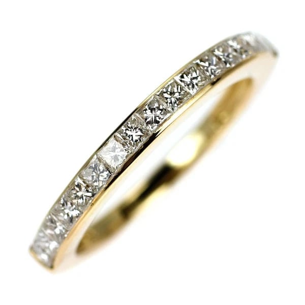 K18YG PRINCESS-CUT DIAMOND RING (1 of 2)