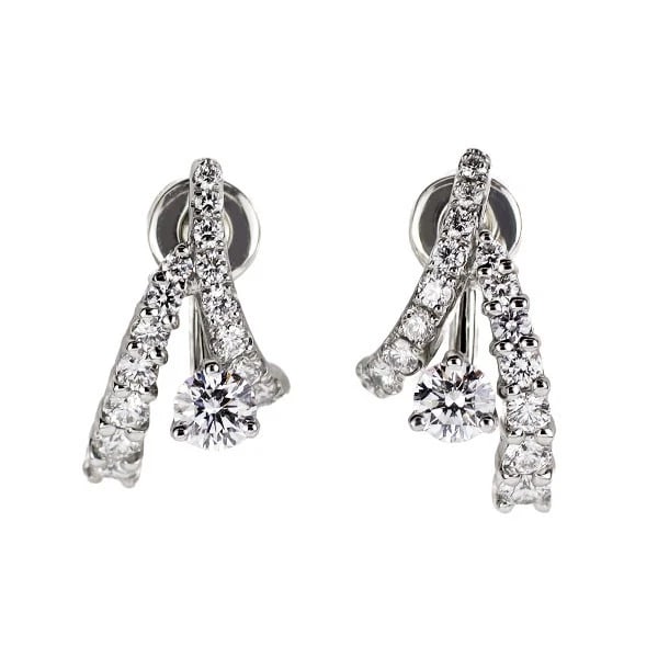 TOMOKO KOTERA PT900 DIAMOND EARRING: Tomoko Kotera Pt900 diamond earring Brand: None Type: piercing Material: Metal Pt900 Main Stone/Creation Natural Color: Platinum Size: Length/Width/Diameter15.5Width/Thickness9.7 Accessories: Non