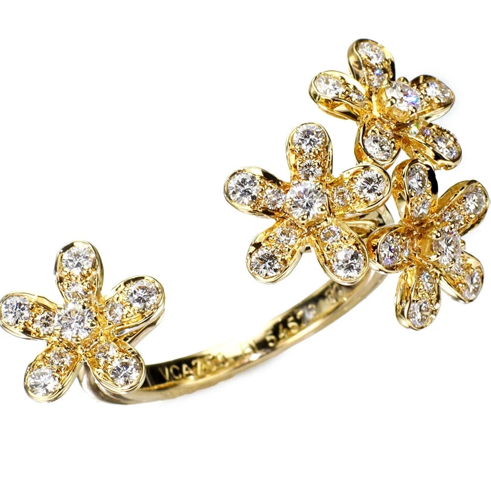 VAN CLEEF & ARPELS K18YG DIAMOND RING: Van Cleef & Arpels K18YG Diamond Ring Brand: Van Cleef & Arpels Type: ring Material: Metal K18YG Main Stone/Creation Natural Color: yellow Size: 5.25 US Accessories: None Accessories Notic