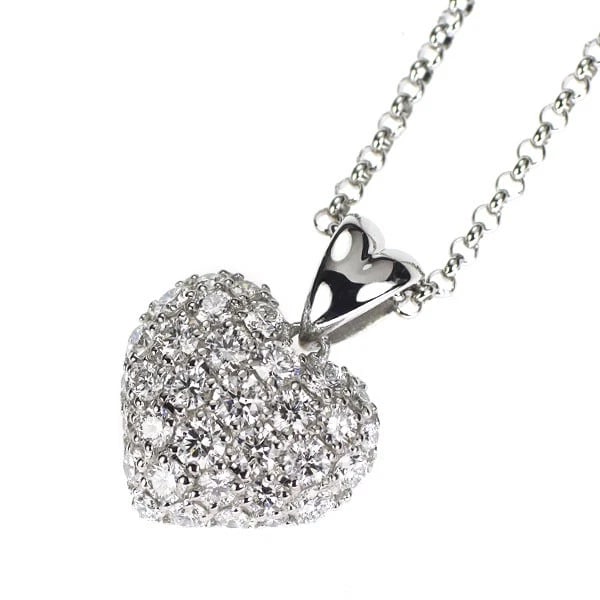 PT900/ PT850 DIAMOND PENDANT NECKLACE: Pt900/ Pt850 Diamond Pendant Necklace Brand: None Type: pendant necklace Material: Metal Pt850 Main Stone/Creation Natural Color: None Size: Necklace: Chain Length