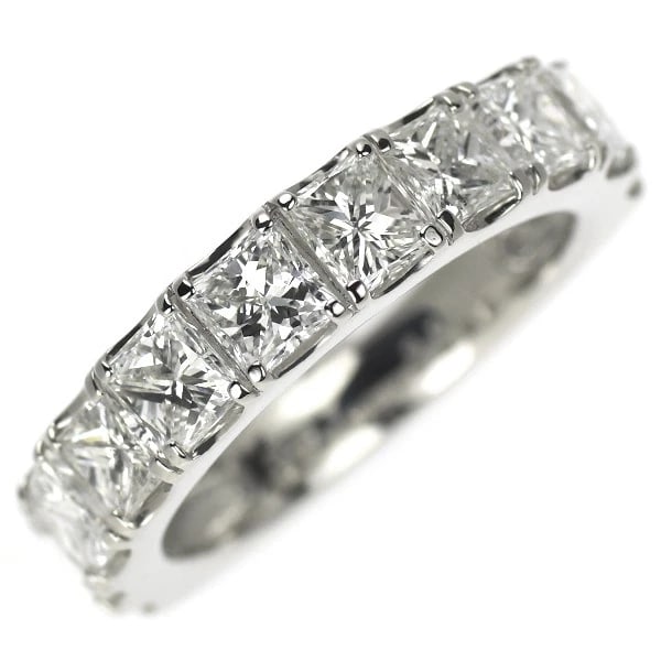 PT900 PRINCESS CUT DIAMOND RING: Pt900 Princess Cut Diamond Ring Brand: None Type: ring Material: Metal Pt900 Main Stone/Creation Natural Color: None Size: 6 US Accessories: None Accessories Notice: When purchasing pre-owned