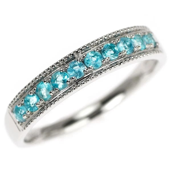 PT950 PARAIBA TOURMALINE RING: Pt950 Paraiba Tourmaline Ring Brand: None Type: ring Material: Metal Pt950 Main Stone/Creation tourmaline Color: Platinum Size: 6.25 - 6.5 US Accessories: None Accessories Notice: When