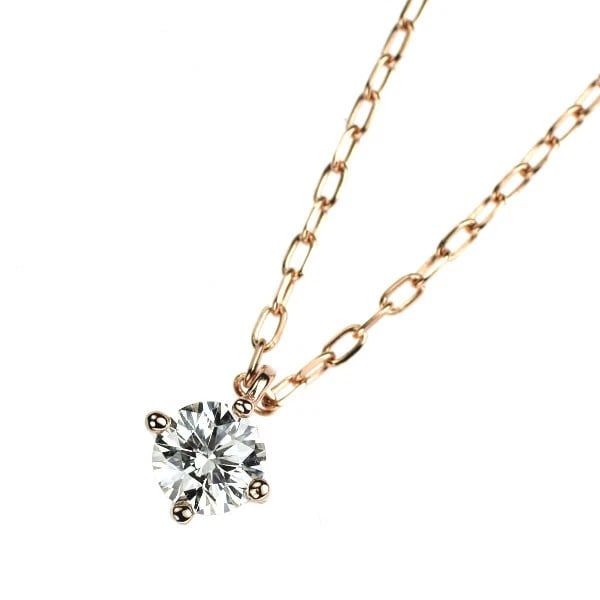 K18PG DIAMOND PENDANT NECKLACE: K18PG DIAMOND PENDANT NECKLACE Brand: None Type: pendant necklace Material: Metal K18PG Main Stone/Creation Natural Color: Gold Size: Necklace: Chain Length