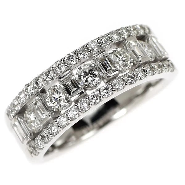K18WG DIAMOND RING: K18WG diamond ring Brand: None Type: ring Material: Metal K18WG Main Stone/Creation Natural Color: None Size: 6.25 - 6.5 US Accessories: None Accessories Notice: When purchasing pre-owned