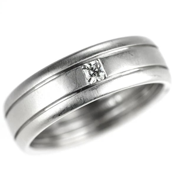 TIFFANY & CO K18WG DIAMOND RING: Tiffany & Co K18WG diamond ring Brand: Tiffany Type: ring Material: Metal K18WG Main Stone/Creation Natural Color: None Size: 7.5 US Accessories: None Accessories Notice: When purchasing