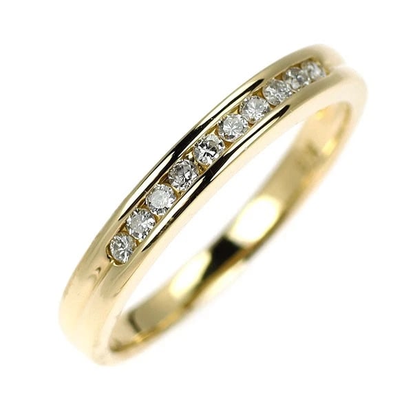 K18YG DIAMOND RING: K18YG diamond ring Brand: None Type: ring Material: Metal K18YG Main Stone/Creation Natural Color: None Size: 4 US Accessories: None Accessories Notice: When purchasing pre-owned goods, pl