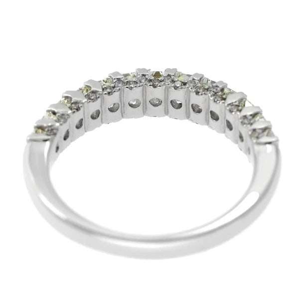 PT950 EMERALD CUT/ROUND DIAMOND RING - 3