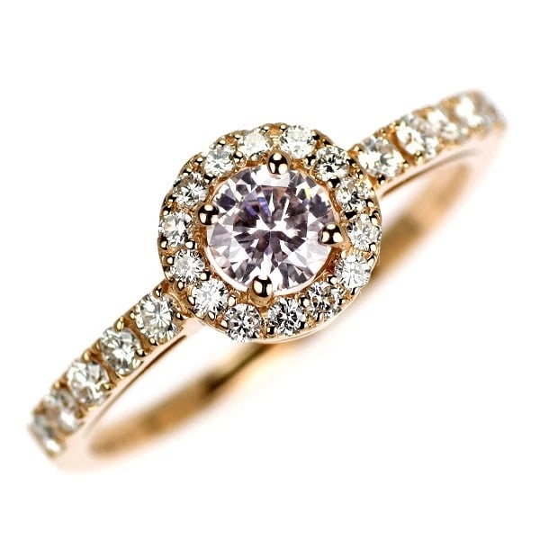 K18PG NATURAL PINK DIAMOND RING: K18PG Natural Pink Diamond Ring Brand: None Type: ring Material: Metal K18PG Main Stone/Creation Natural Color: None Size: 6 US Accessories: None Accessories Notice: When purchasing pre-ow