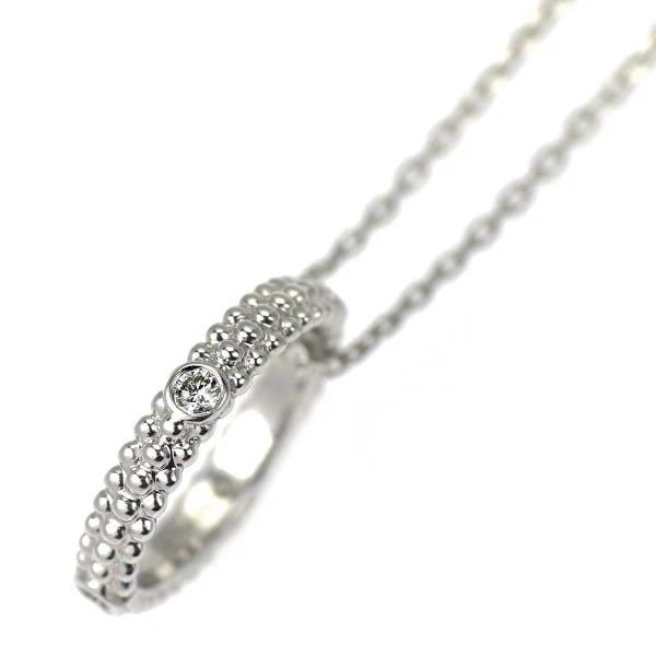 MAUBOUSSIN K18WG DIAMOND PENDANT NECKLACE: Mauboussin K18WG diamond pendant necklace Brand: Mauboussin Type: pendant necklace Material: Metal K18WG Main Stone/Creation Natural Color: None Size: Length/Width/Diameter1.5Width/Thickness2.8 A