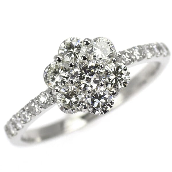 PT950 SAKURA CUT DIAMOND RING: Pt950 Sakura Cut Diamond Ring Brand: None Type: ring Material: Metal Pt950 Main Stone/Creation Natural Color: Platinum Size: 6 US Accessories: None Accessories Notice: When purchasing pre-