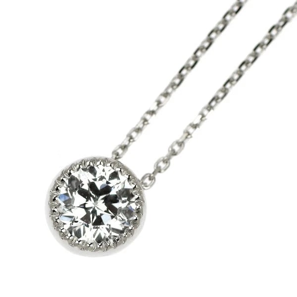 PT950/ PT850 DIAMOND PENDANT NECKLACE: Pt950/ Pt850 Diamond Pendant Necklace Brand: None Type: pendant necklace Material: Metal Pt950/ Pt850 Main Stone/Creation Natural Color: Platinum Size: Necklace: Chain Length