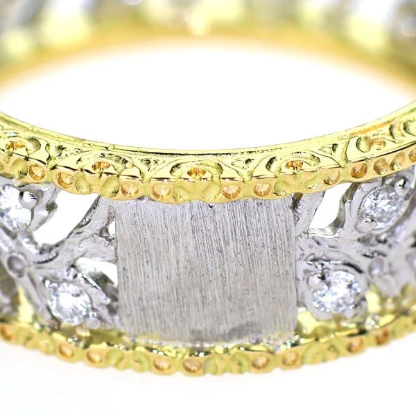 K18/PT900 DIAMOND RING - 2