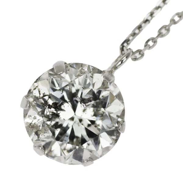 PT900/ PT850 DIAMOND PENDANT NECKLACE: Pt900/ Pt850 Diamond Pendant Necklace Brand: None Type: pendant necklace Material: Metal Pt850 Main Stone/Creation Natural Color: None Size: Necklace: Chain Length