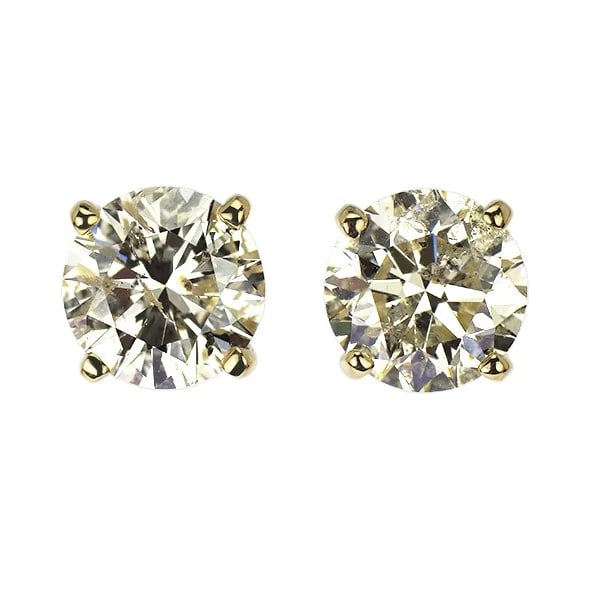 K18YG DIAMOND EARRINGS: K18YG Diamond Earrings Brand: None Type: piercing Material: Metal K18YG Main Stone/Creation Natural Color: yellow Size: Length/Width/Diameter7.9Width/Thickness7.9 Accessories: None