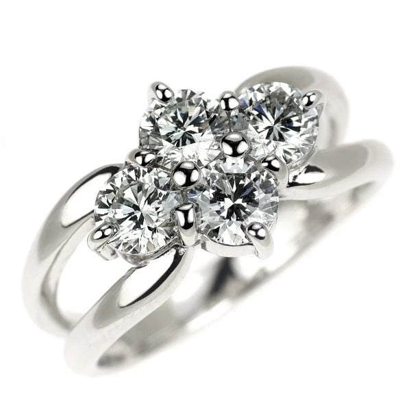 PT900 DIAMOND RING: Pt900 diamond ring Brand: None Type: ring Material: Metal Pt900 Main Stone/Creation Natural Color: None Size: 5.5 - 5.75 US Accessories: None Accessories Notice: When purchasing pre-owned