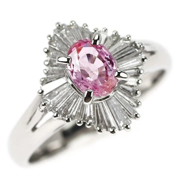 PT900 PAPARAZIA SAPPHIRE DIAMOND RING: Pt900 paparazia sapphire diamond ring Brand: None Type: ring Material: Metal Pt900 Main Stone/Creation sapphire Color: None Size: 5.5 - 5.75 US Accessories: None Accessories Notice: When