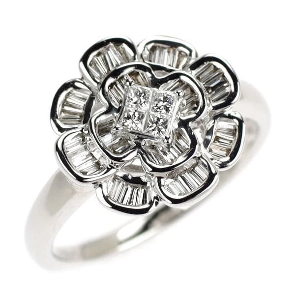 K18WG DIAMOND RING: K18WG diamond ring Brand: None Type: ring Material: Metal K18WG Main Stone/Creation Natural Color: None Size: 7.25 US Accessories: None Accessories Notice: When purchasing pre-owned goods,