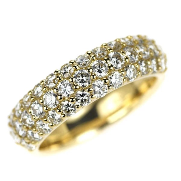 K18YG DIAMOND RING: K18YG Diamond Ring Brand: None Type: ring Material: Metal K18YG Main Stone/Creation Natural Color: None Size: 6.25 - 6.5 US Accessories: None Accessories Notice: When purchasing pre-owned