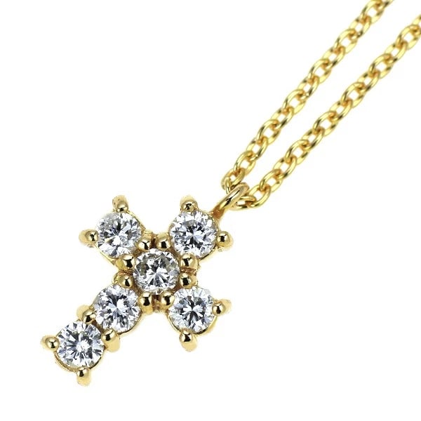 VENDOME AOYAMA K18YG DIAMOND PENDANT NECKLACE: Vendome Aoyama K18YG diamond pendant necklace Brand: Vendome Aoyama Type: pendant necklace Material: Metal K18YG Main Stone/Creation Natural Color: Gold Size: Necklace: Chain Length 40