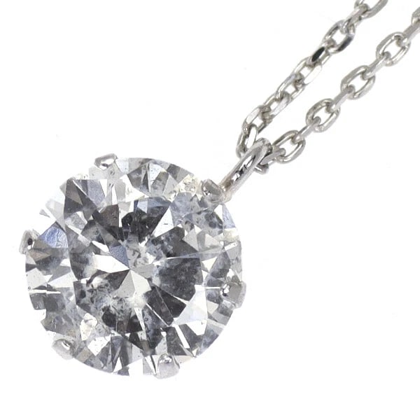 PT900/ PT850 DIAMOND PENDANT NECKLACE: Pt900/ Pt850 Diamond Pendant Necklace Brand: None Type: pendant necklace Material: Metal Pt900/ Pt850 Main Stone/Creation Natural Color: Platinum Size: Necklace: Chain Length 40