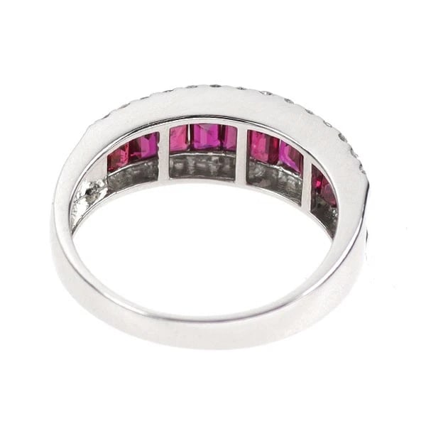 PT950 RUBY DIAMOND RING - 2