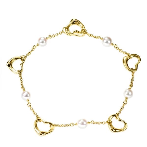 TIFFANY & CO K18YG AKOYA PEARL BRACELET: Tiffany & Co K18YG Akoya Pearl Bracelet Brand: Tiffany Type: bracelet Material: Metal K18YG Main Stone/Creation pearl/pearl Color: yellow Size: 4.9-5.4 mm in diameter Accessories: None