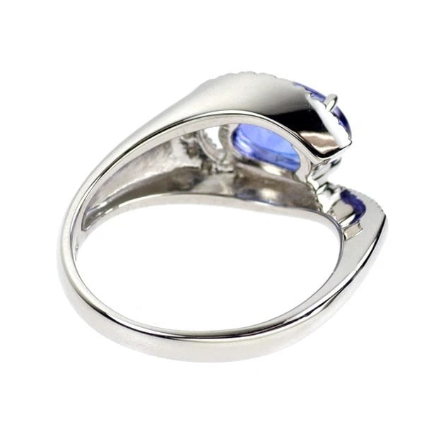 PT900 TANZANITE DIAMOND RING - 2