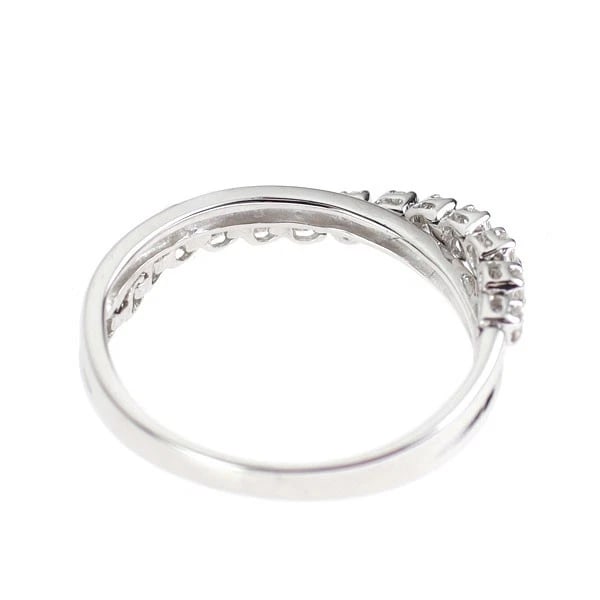 K18WG DIAMOND RING - 2