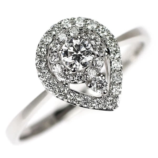 K18WG DIAMOND RING: K18WG Diamond Ring Brand: None Type: ring Material: Metal K18WG Main Stone/Creation Natural Color: None Size: 5.5 - 5.75 US Accessories: None Accessories Notice: When purchasing pre-owned