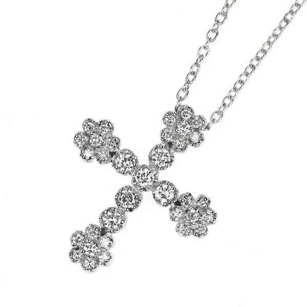 STAR JEWELRY K18WG DIAMOND PENDANT NECKLACE: Star Jewelry K18WG Diamond Pendant Necklace Brand: star jewelry Type: pendant necklace Material: Metal K18WG Main Stone/Creation Natural Color: None Size: Necklace: Chain Length 40