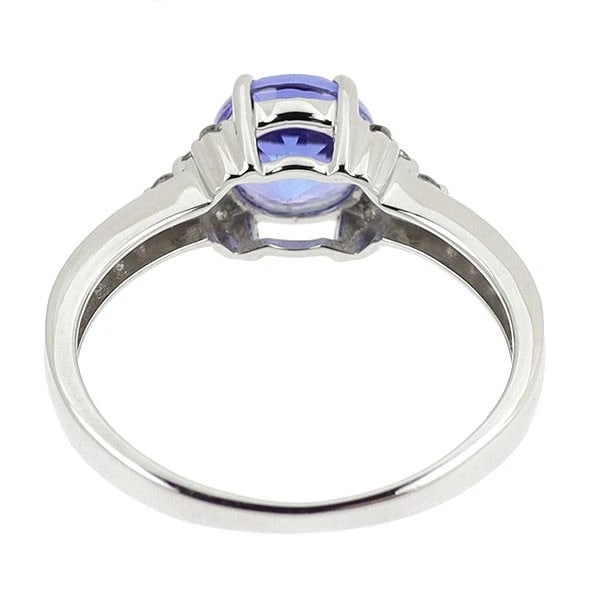 PT900 TANZANITE DIAMOND RING - 2