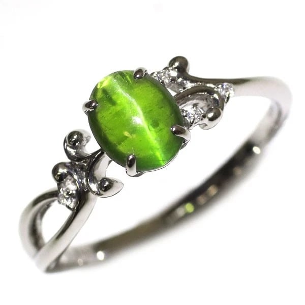 PT950 CORNELL PIN CAT'S EYE DIAMOND RING: Pt950 Cornell Pin Cat's Eye Diamond Ring Brand: None Type: ring Material: Metal Pt950 Color: None Size: 6 US Accessories: None Accessories Notice: When purchasing pre-owned goods, please