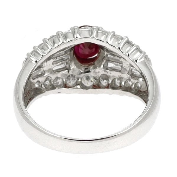 PT900 RUBY DIAMOND RING - 2
