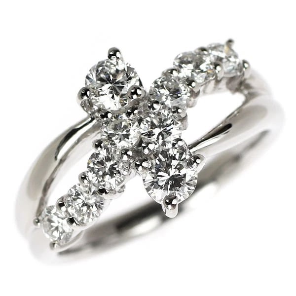 PT900 DIAMOND RING: Pt900 diamond ring Brand: None Type: ring Material: Metal Pt900 Main Stone/Creation Natural Color: None Size: 6 US Accessories: None Accessories Notice: When purchasing pre-owned goods,