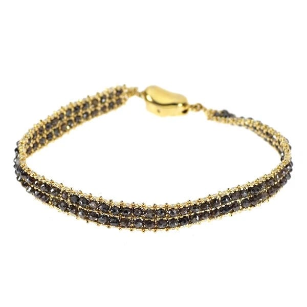 K18YG/ SV DIAMOND BRACELET: K18YG/ SV diamond bracelet Brand: None Type: bracelet Material: Metal K18YG/ SV Main Stone/Creation Natural Color: None Size: Necklace: Chain Length 20.5 Length/Width/Diameter7.5