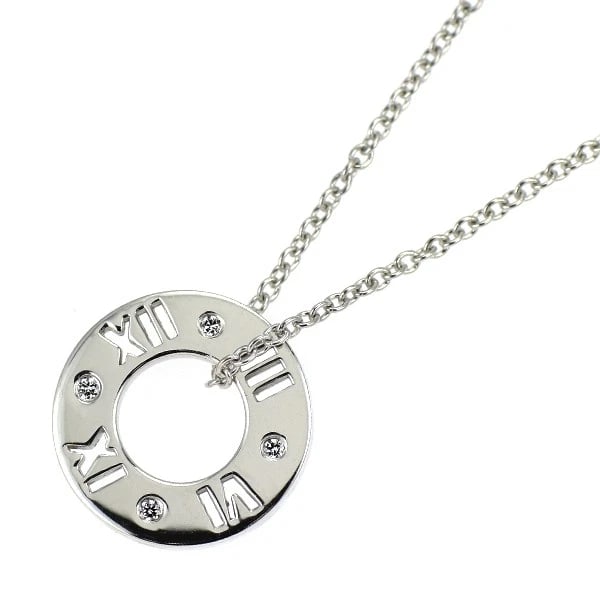 TIFFANY & CO K18WG DIAMOND PENDANT NECKLACE EARRING: Tiffany & Co K18WG diamond pendant necklace earring Brand: Tiffany Type: pendant necklace Material: Metal K18WG Main Stone/Creation Natural Color: Platinum Size: Necklace: Chain Length