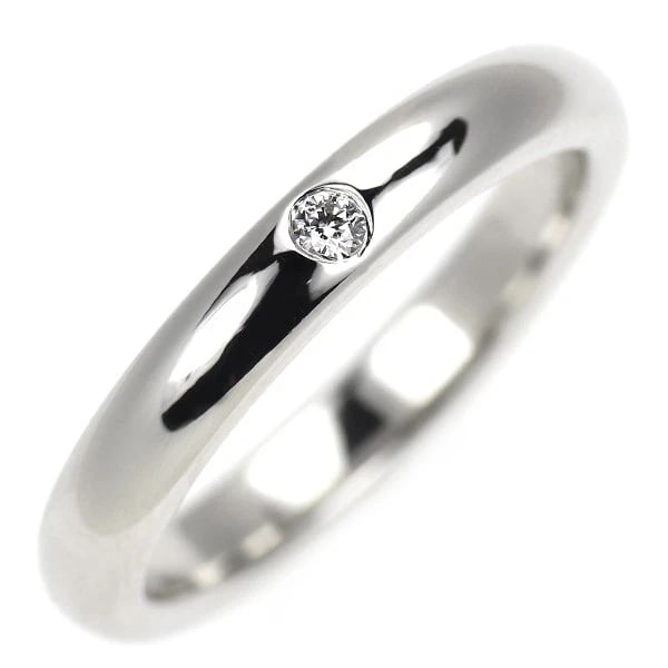 TIFFANY PT950 DIAMOND RING: Tiffany Pt950 Diamond Ring Brand: Tiffany Type: ring Material: Metal Pt950 Main Stone/Creation Natural Color: None Size: 3.75 US Accessories: None Accessories Notice: When purchasing