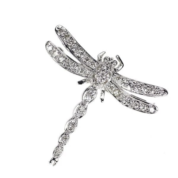 K18WG/ K14WG DIAMOND BROOCH AND PENDANT TOP: K18WG/ K14WG Diamond Brooch and Pendant Top Brand: None Type: brooch Material: Metal K18WG/ K14WG Main Stone/Creation Natural Color: Platinum Size: Length/Width/Diameter28.2Width/Thickness28.5