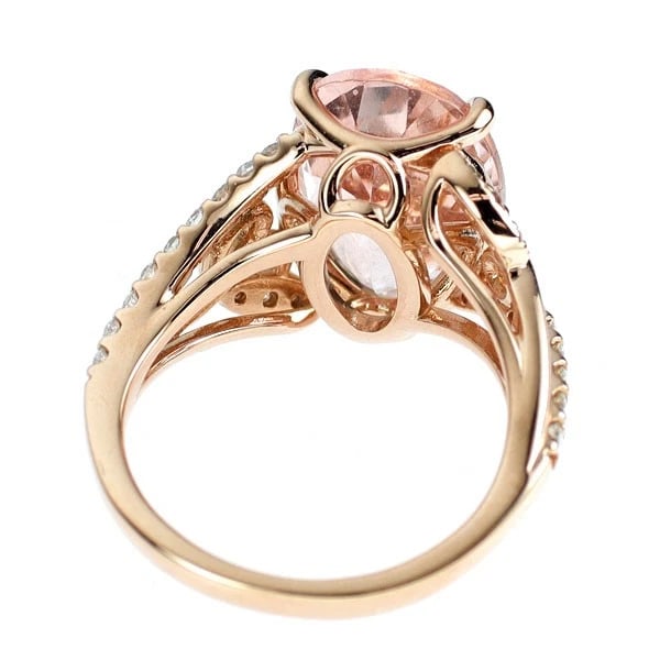 K18PG MORGANITE DIAMOND RING - 2