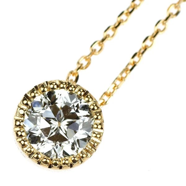 K18YG FACE/STAR CUT DIAMOND PENDANT NECKLACE: K18YG Face/Star Cut Diamond Pendant Necklace Brand: None Type: pendant necklace Material: Metal K18YG Main Stone/Creation Natural Color: Gold Size: Necklace: Chain Length
