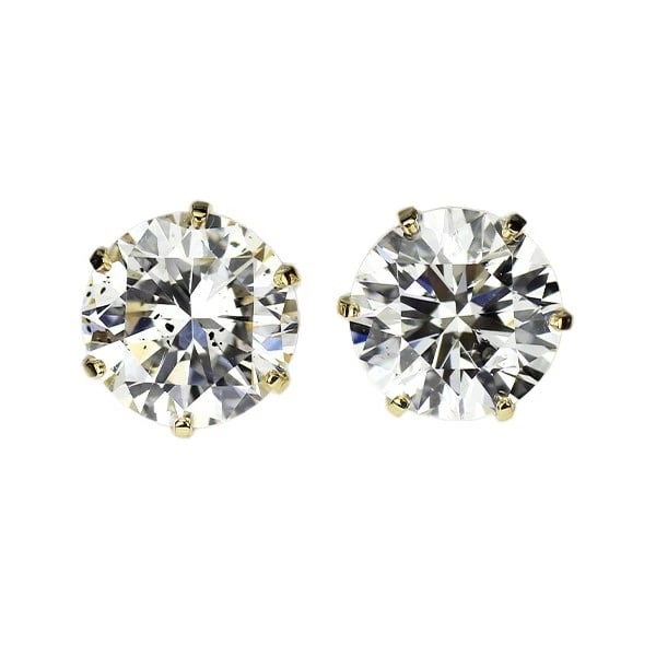 K18YG DIAMOND EARRINGS: K18YG Diamond Earrings Brand: None Type: piercing Material: Metal K18YG Main Stone/Creation Natural Color: Gold Size: Length/Width/Diameter5.2Width/Thickness5.5 Accessories: None Accessories