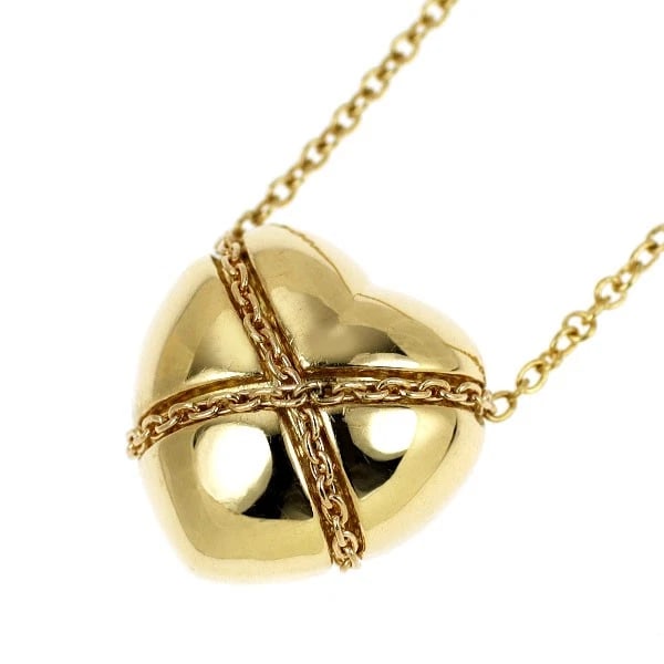 TIFFANY & CO K18YG PENDANT NECKLACE HEART CHAIN CROSS -: Tiffany & Co K18YG pendant necklace heart chain cross - Brand: Tiffany Type: pendant necklace Material: Metal K18YG Color: yellow Size: Necklace: Chain Length 46 Length/Width/Diameter 12.5