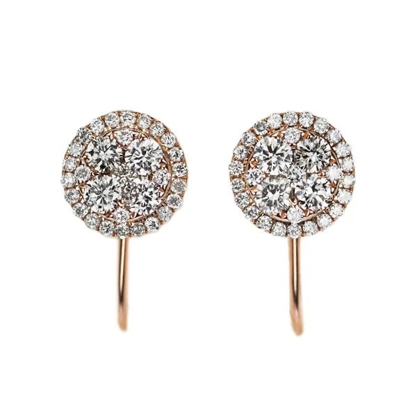 K18PG DIAMOND EARRINGS (1 of 2)