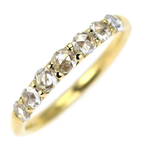 K18YG ROSE CUT DIAMOND RING (1 of 2)