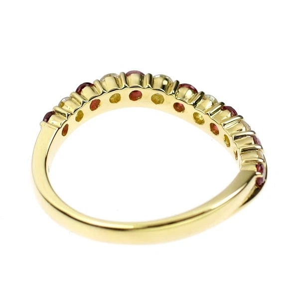 K18YG RUBY DIAMOND RING - 2