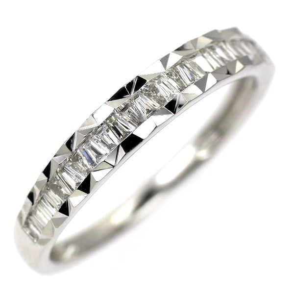 K18WG DIAMOND RING: K18WG Diamond Ring Brand: None Type: ring Material: Metal K18WG Main Stone/Creation Natural Color: None Size: 4.75 - 5 US Accessories: None Accessories Notice: When purchasing pre-owned go